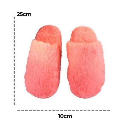 Pantufa Feminina Felpuda Rosa Tamanhos 38-39 Material Aveludado Confortável Inverno