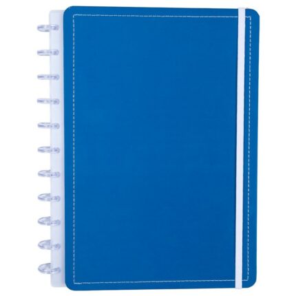 Caderno Disko Blue Grande G Capa Dura Disco Reposicionável Escolar