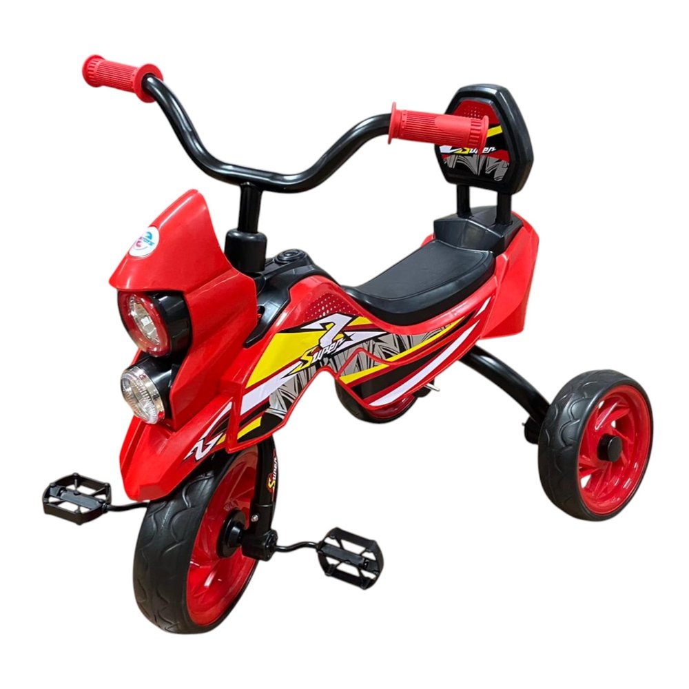 Triciclo Infantil Estilo Moto - Vermelho - Imagem 4