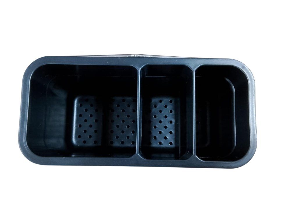Porta Talheres de Inox Retangular 20x10 cm Suporte Organizador para Cozinha Durável - Imagem 2