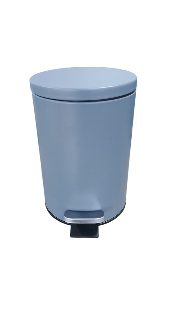 Lixeira Redonda com Pedal Multiuso 3 Litros Aço Inox Cinza Matte Durável Compacta - Imagem 2