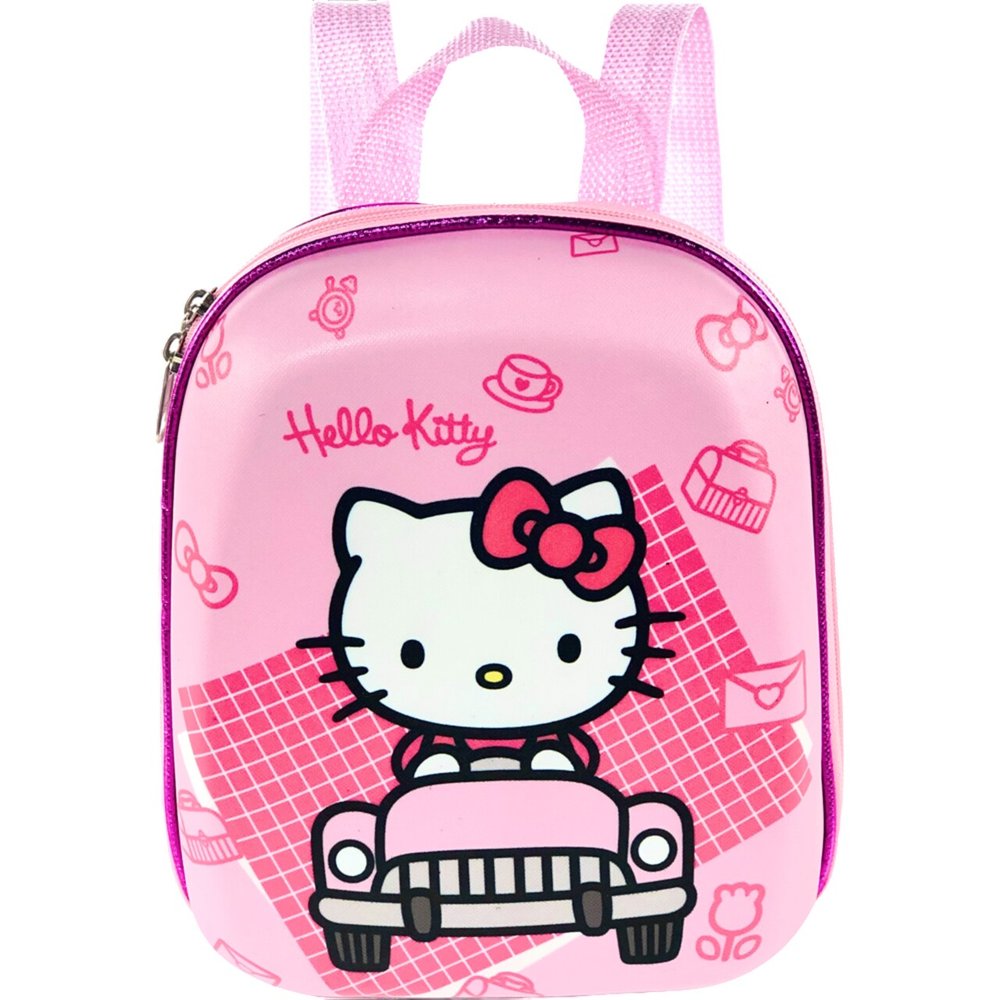 Mochila Infantil Hello Kitty Tamanho P Rosa Resistente Escolar Meninas Pequena - Imagem 3