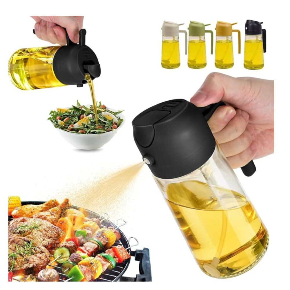 Borrifador Galheteiro Azeite Vinagre 470ml Vidro Dosador Transparente Cozinha Sortida - Imagem 2