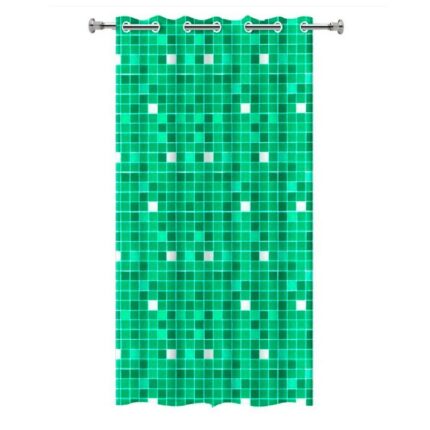 Cortina de Box Pastilha Verde c/ ilhos