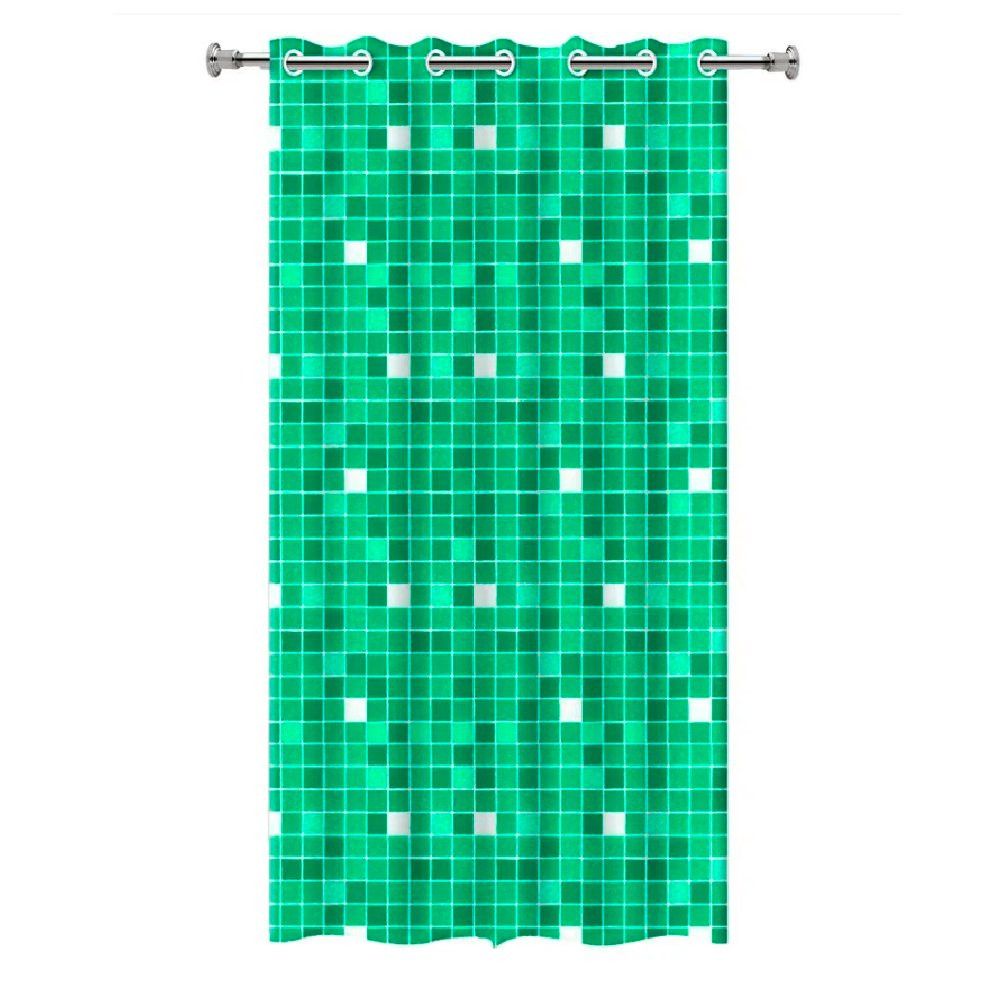 Cortina de Box Pastilha Verde c/ ilhos