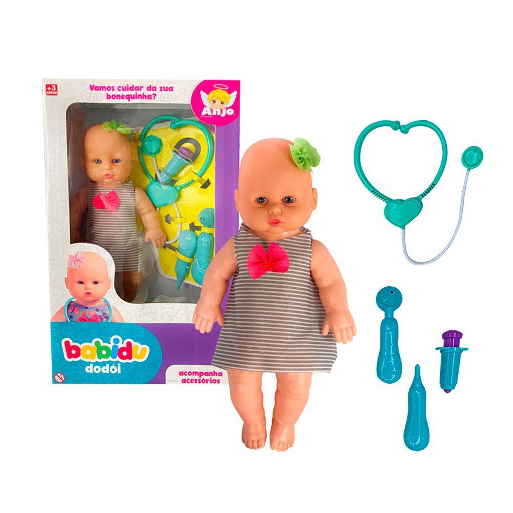 Boneca Babidu Dodói com Acessórios Médicos e Roupinhas, Brinquedo Infantil Educativo - Imagem 6