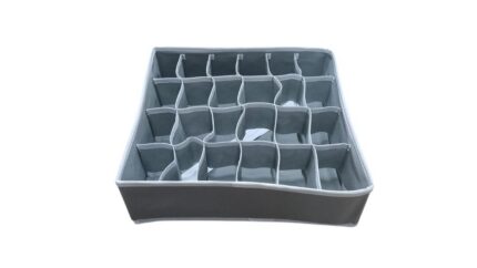 Organizador Para Gavetas Cinza 4 Divisórias Plástico Resistente 30x10x5cm