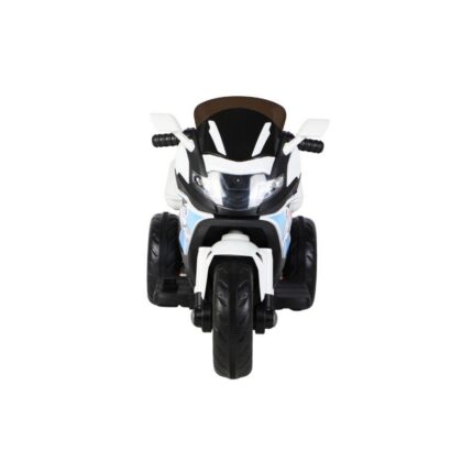 Mini Moto Esportiva Elétrica Branca Modelo Infantil Bateria Recarregável Até 20km/h