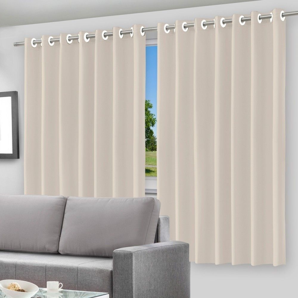 Cortina Blackout Bege c/ ilhos - 280x250cm - Imagem 3