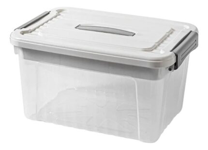 Cesto Multiuso 20 Litros com Tampa Branco Reforçado Organizador Prático para Casa e Escritório