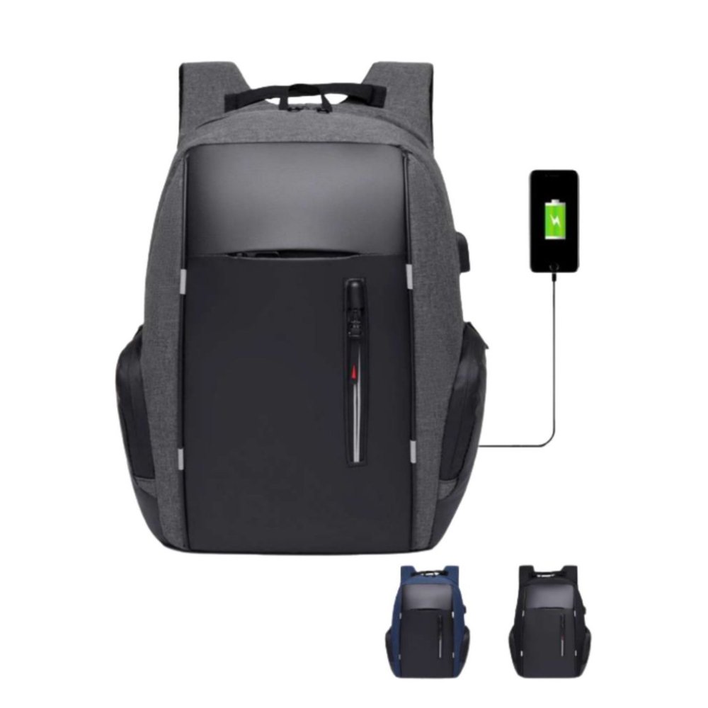 Mochila para Notebook com Entrada USB Viagem Sortida Resistente Impermeável 15,6 Polegadas - Imagem 3