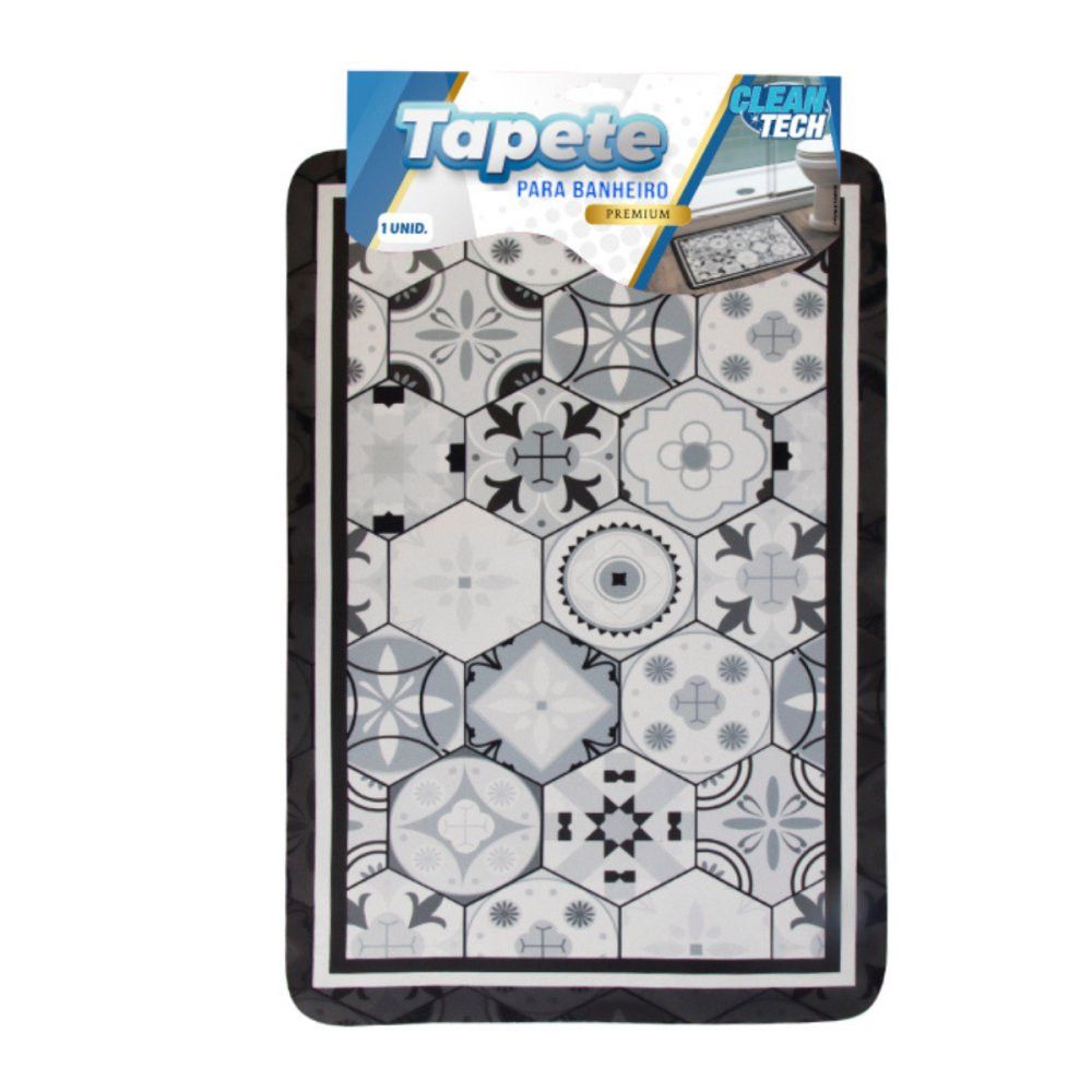 Tapete Premium para Banheiro Estampa Sortida Antiderrapante 45x70cm Algodão - Imagem 3