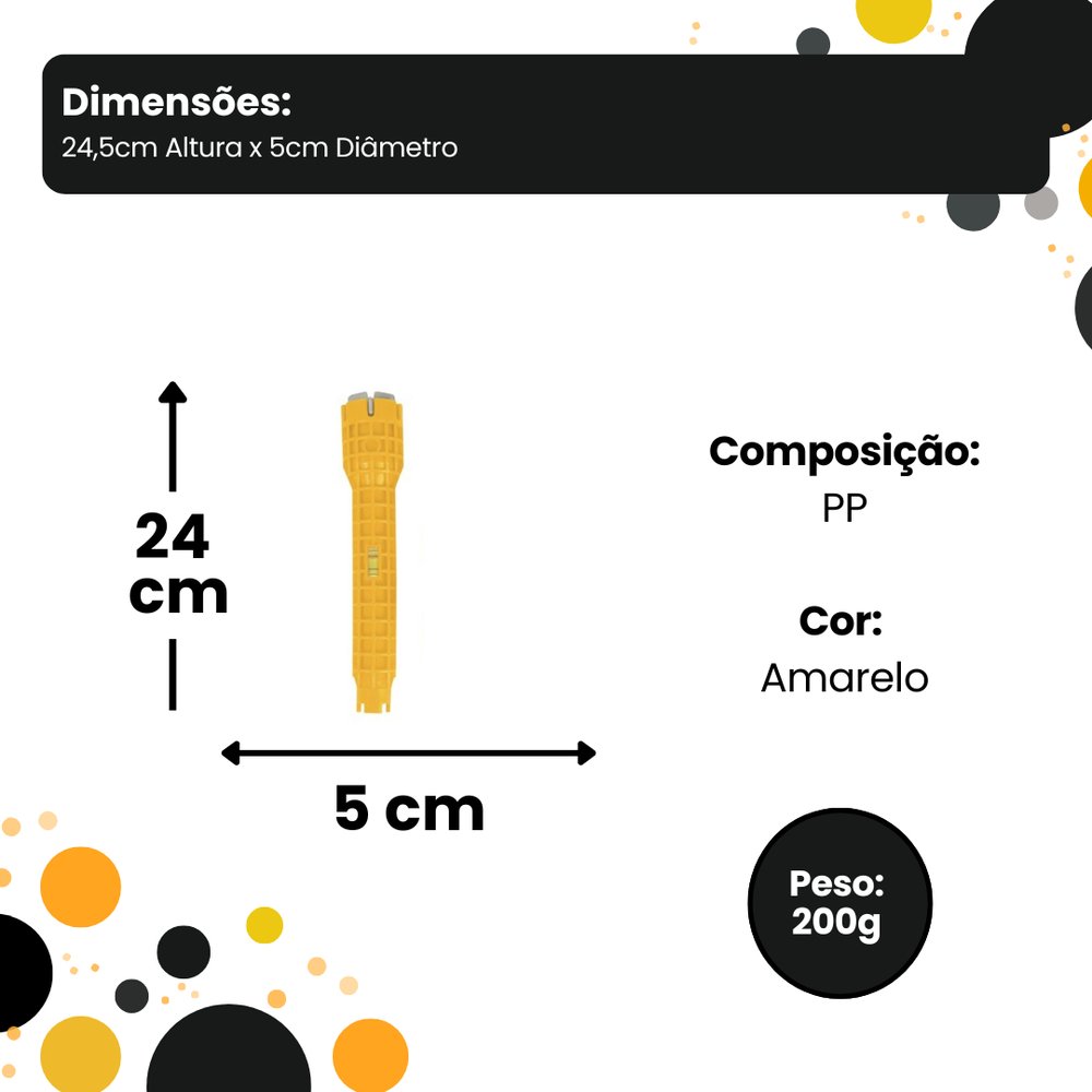 Chave Hidráulica Multiuso 5 Peças Amarela Ajustável para Torneira e Canos Resistentes - Imagem 2