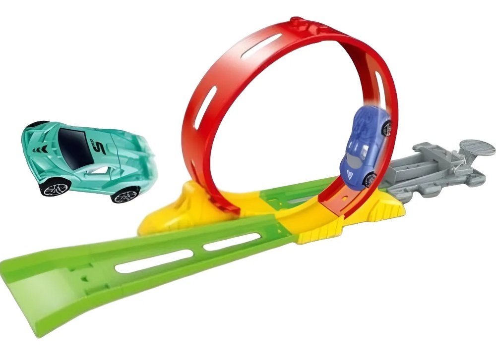 Carrinho Lançador Ejection Truck Com Pista 360 Graus Brinquedo Infantil De Montar - Imagem 2