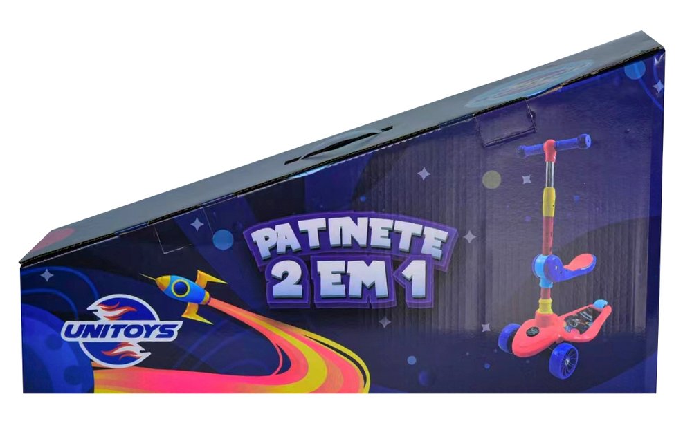Patinete Infantil 2 em 1 com Assento Ajustável Azul para Crianças 3 a 8 Anos - Imagem 2