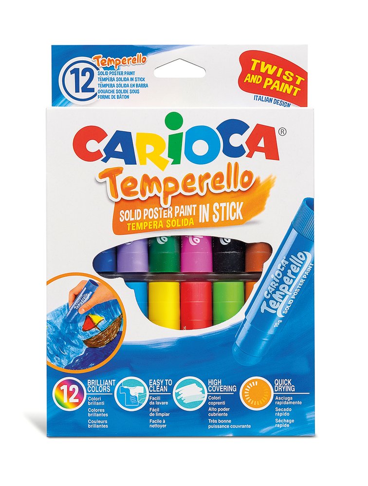 Kit 12 Tintas Guache em Bastão Multicoloridas - Imagem 4