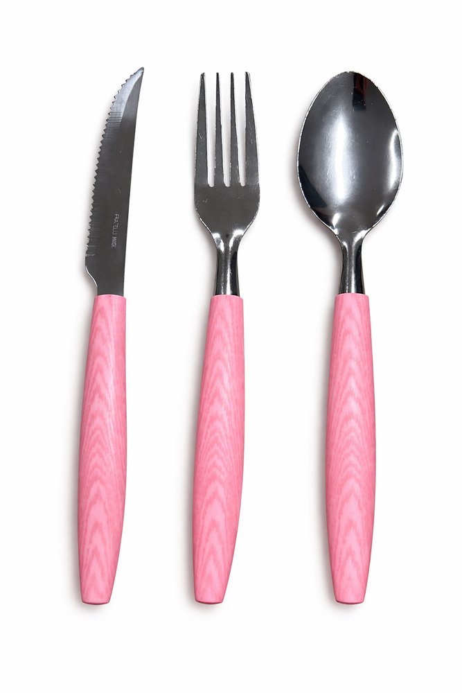 Conjunto talheres 12 peças de inox /Rosa - Imagem 5