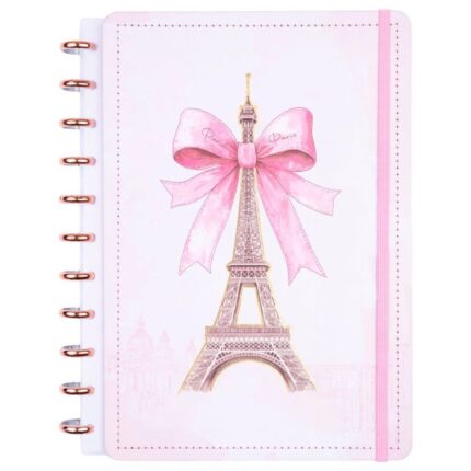 Caderno Paris Capa Dura Disco Reposicionável Grande G Disko