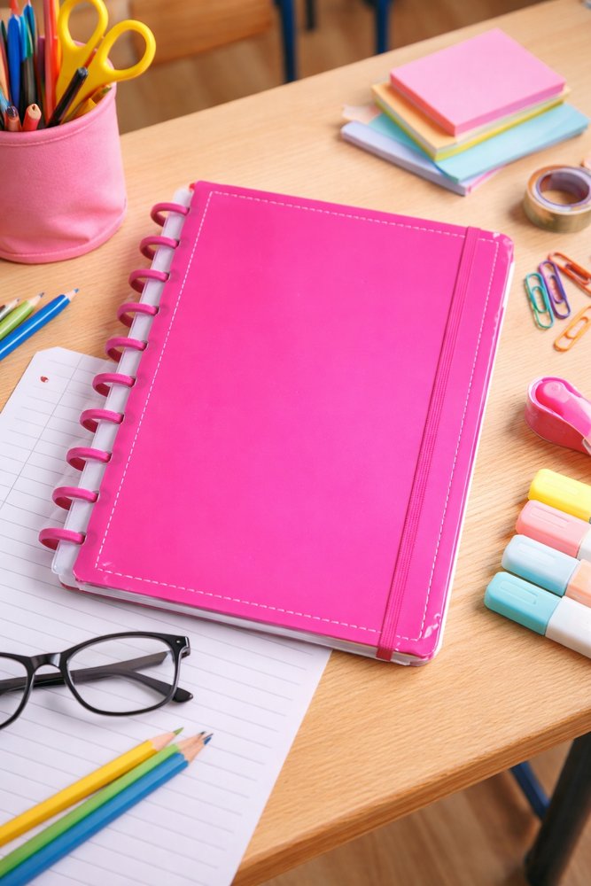 Caderno Inteligente Disco Grande Ping G 60 Folhas Reposicionáveis Capa Dura Rosa Elástico - Imagem 3