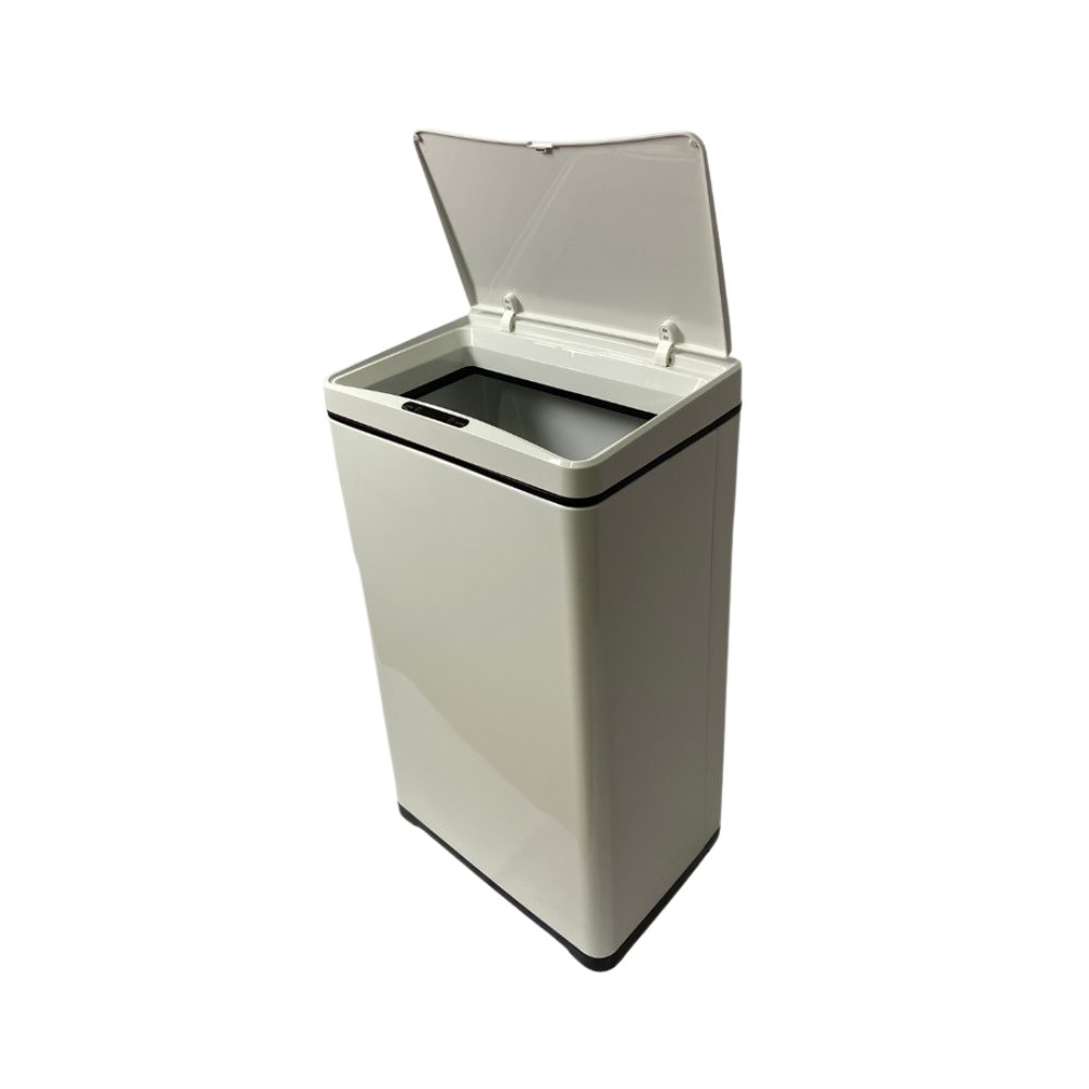 Lixeira Automática Retangular 50 Litros com Sensor de Movimento Branca com Tampa Antiodor - Imagem 3