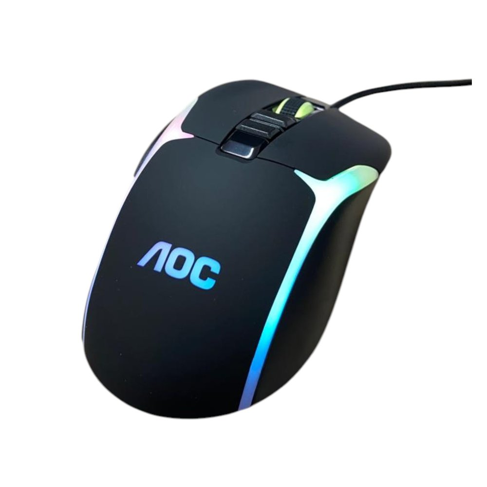 Mouse Gamer RGB 7200 DPI Ergonômico 7 Botões Programáveis Alta Precisão USB Preto