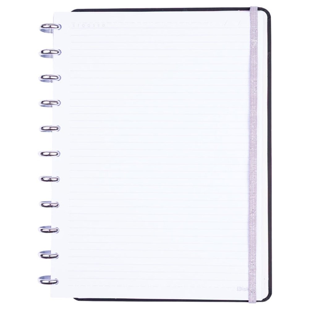 Caderno Listral Preto Disco Reposicionável Capa Dura Disko Médio M - Imagem 10
