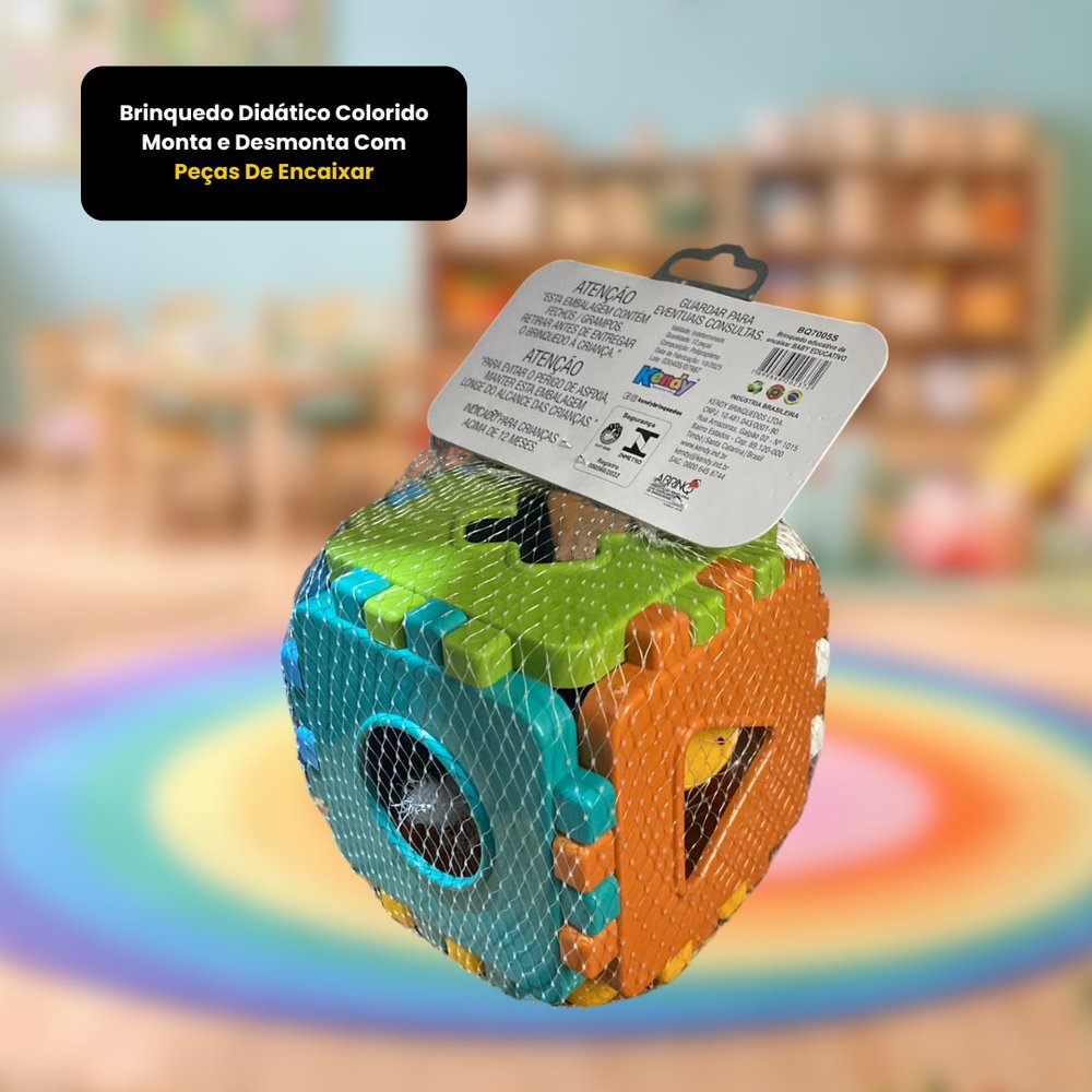Brinquedo Didático Monta e Desmonta com Peças de Encaixar Colorido Educativo Infantil - Imagem 3