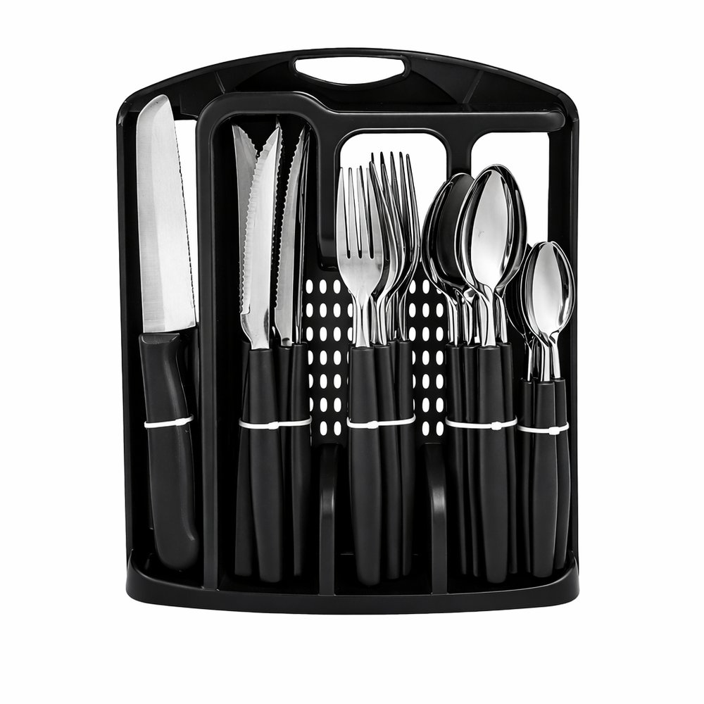 Conjunto de Talheres Caprese 26 Peças - Preta - Imagem 4