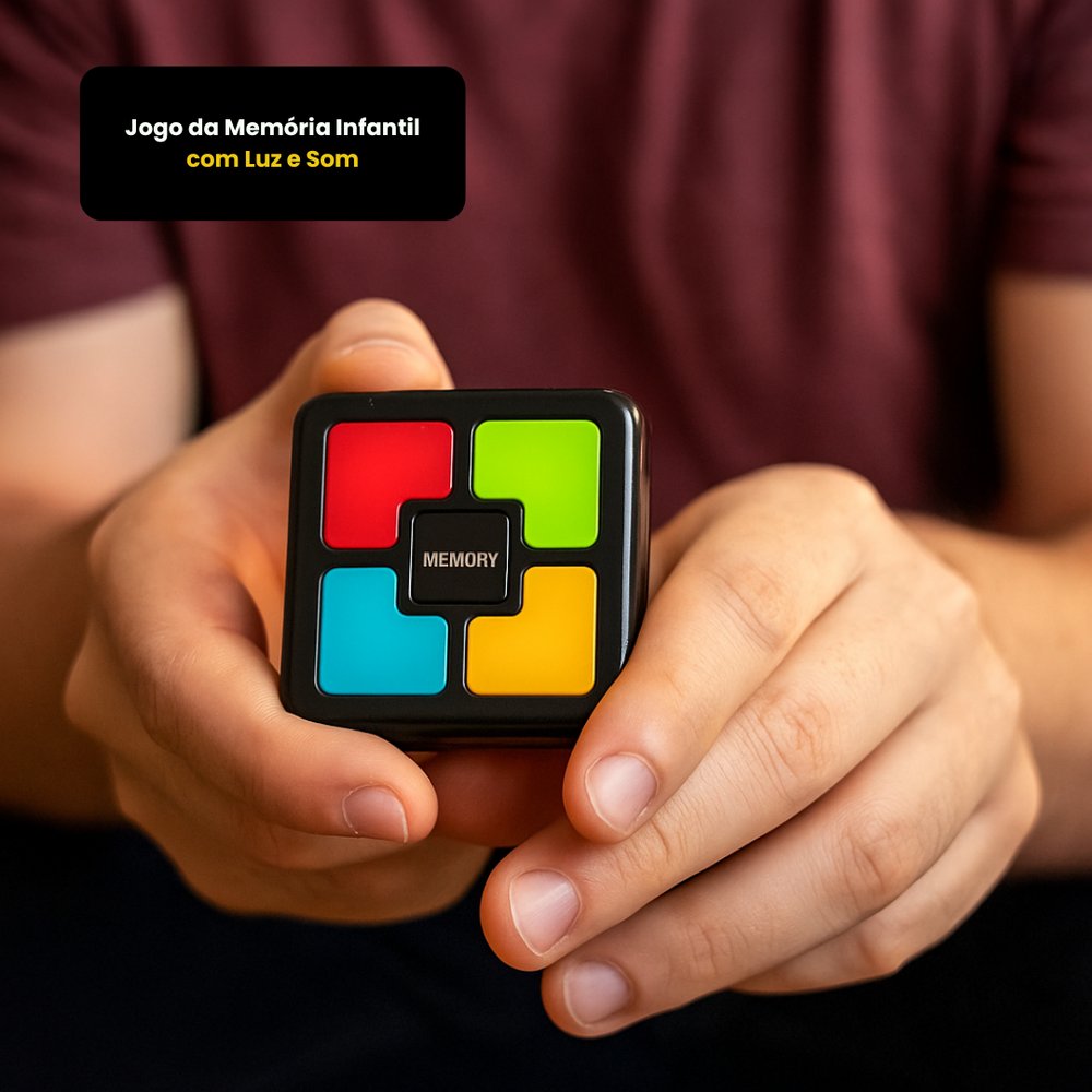 Jogo da Memória Infantil com Luz e Som Educativo para Crianças Material Seguro e Durável - Imagem 2