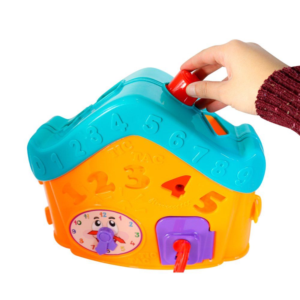 Casinha Interativa Infantil com Letras e Números Brinquedo Educativo Multicolorido - Imagem 4