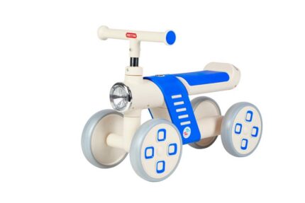 Mini Bike Infantil de Equilíbrio 4 Rodas Azul - Seguro, Estável, Ajustável para Crianças 2 a 5 Anos