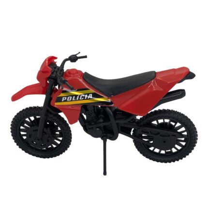 Kit Brinquedos Polícia Triplo BS com Carro, Moto e Helicóptero Vermelho Infantil