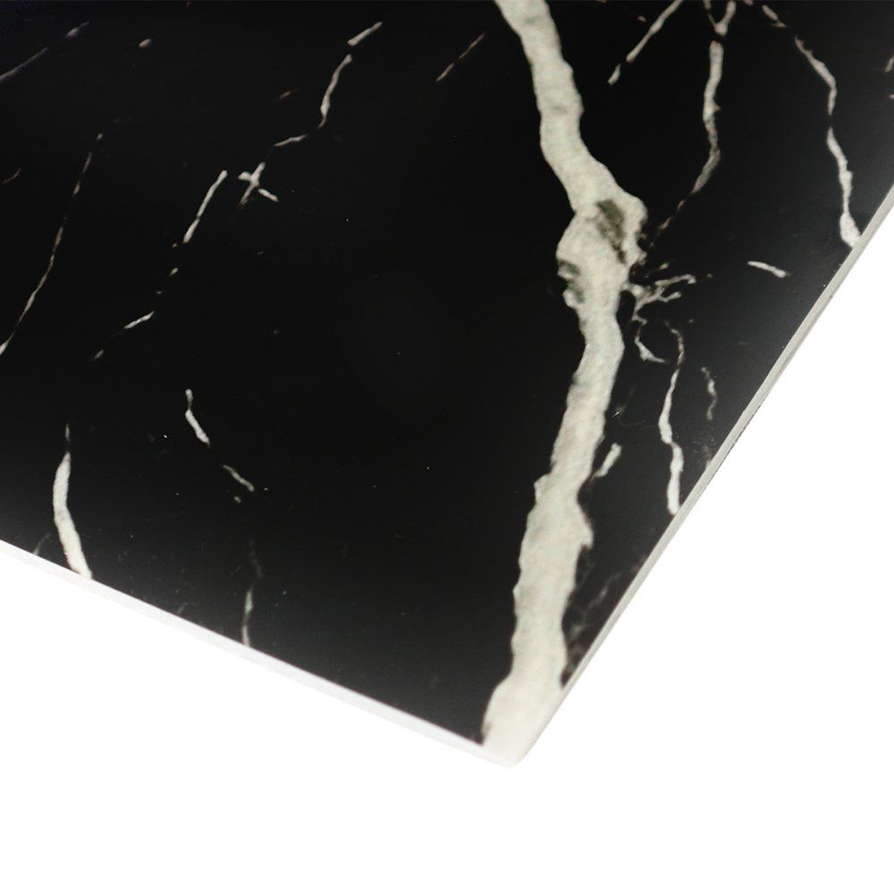 Placa Decorativa Papel de Parede Marmorizada Preta - Imagem 4