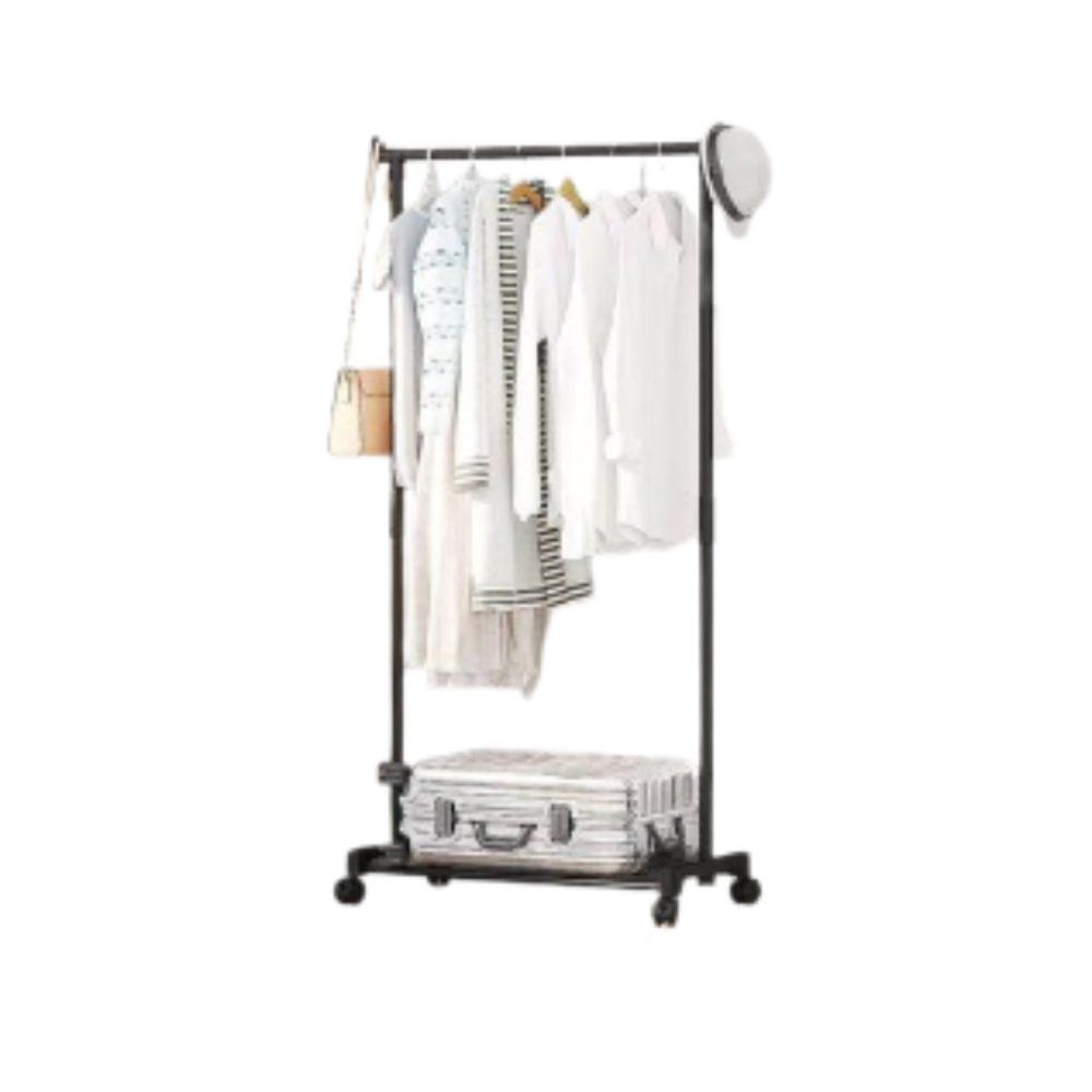 Arara de Multiuso para Roupas com Prateleira Sortido Metal e Madeira 1,5m