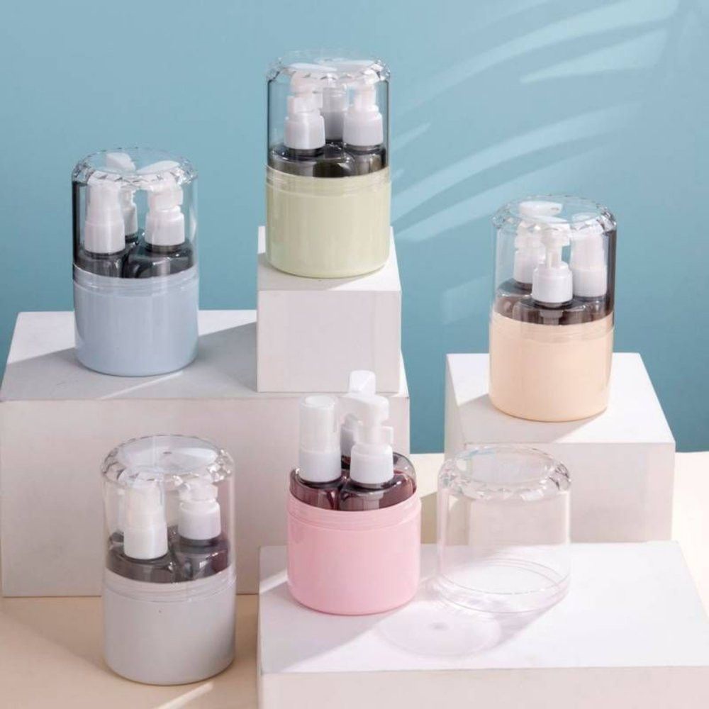 Kit 3 Frascos Spray Reutilizáveis para Viagem 100ml Transparente Portátil EVA Resistente - Imagem 9