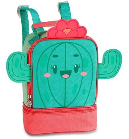 Mochila Lancheira Térmica Infantil Pets Clio Estampada Colorida Reservatório Água Alça Ajustável