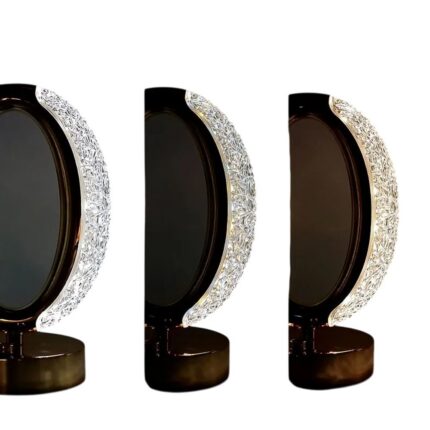 Luminária Oval LED de Mesa com USB 12W Luz Ajustável 3 Níveis Brilho Branco Quente e Frio