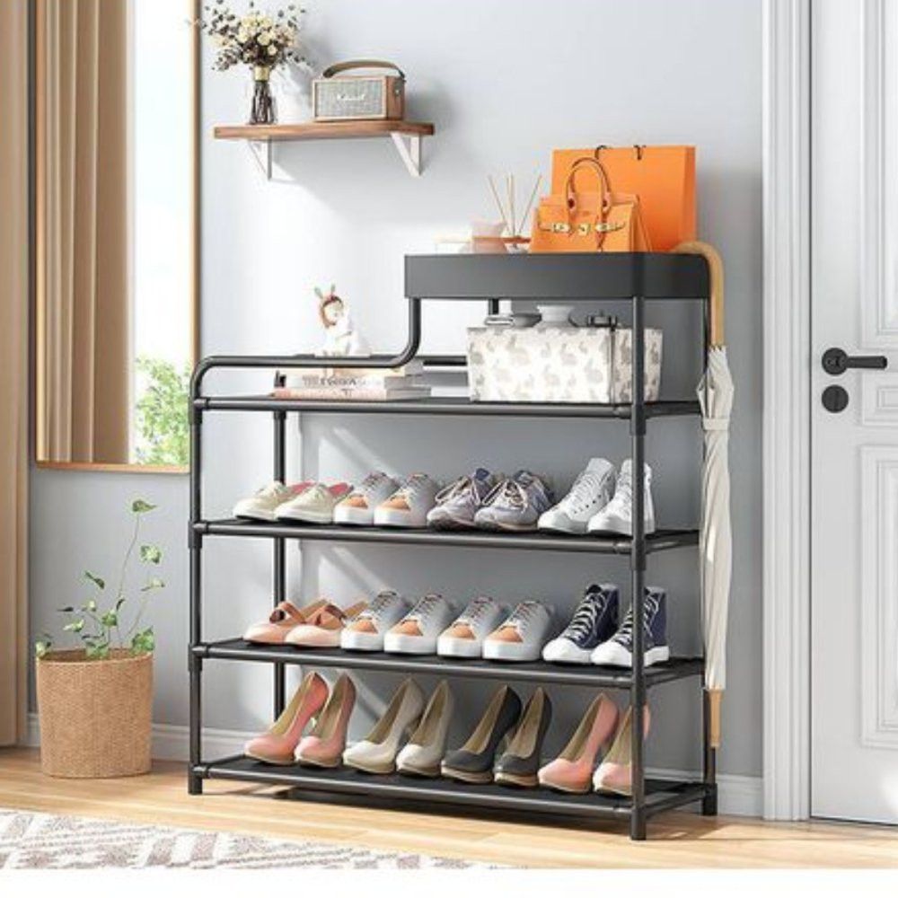 Sapateira Rack Multiuso 3 Nichos com Cestinho Sortido Organizador de Sapatos Branco 100cm - Imagem 5