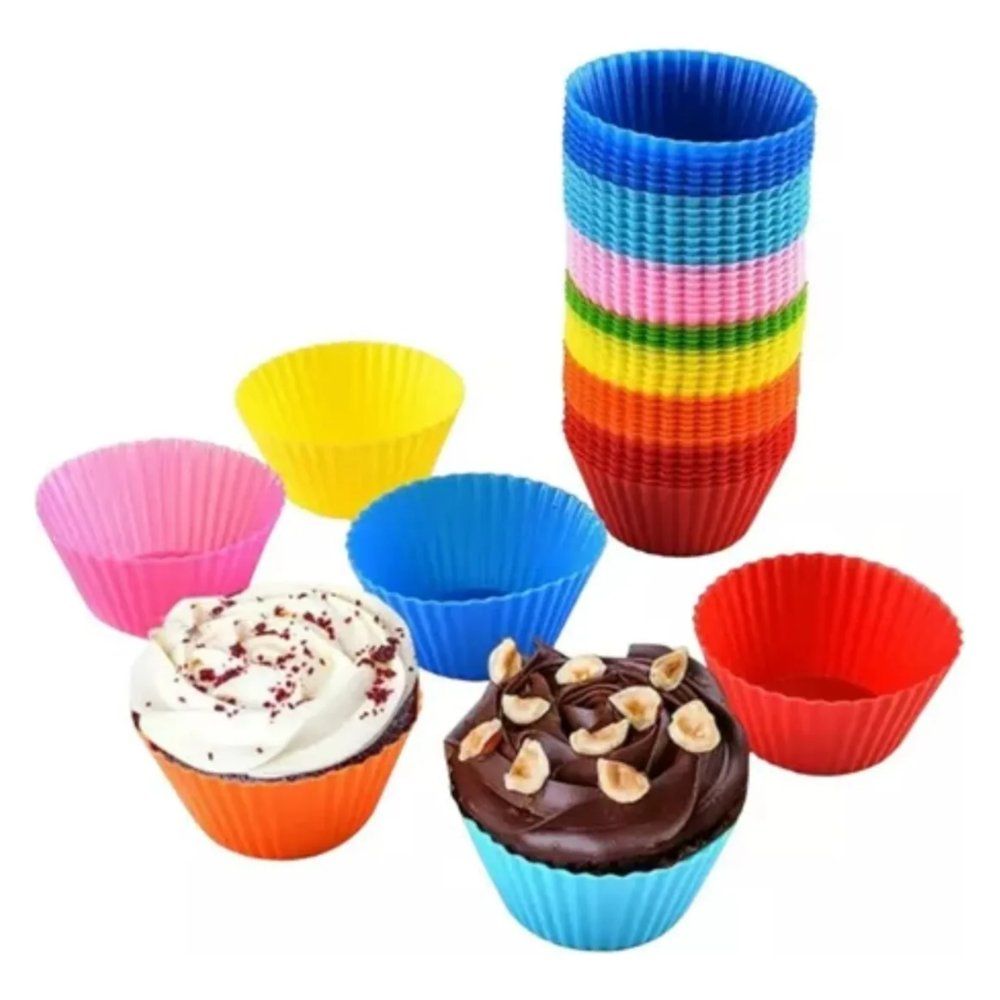Kit 12 Peças Forma de Silicone Sortida Antiaderente Resistente Forno Micro-ondas - Imagem 2