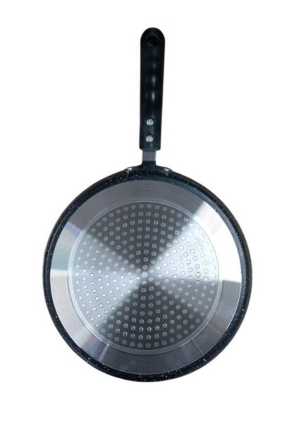 Frigideira Tapioqueira Panquequeira Indução 22cm Antiaderente Alumínio Preta