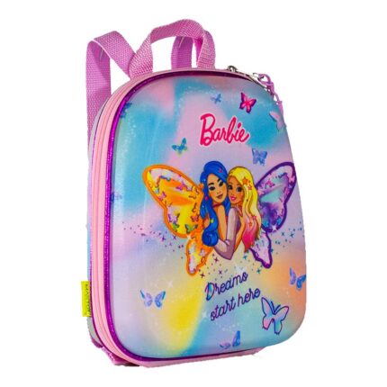Mochila Infantil Barbie Borboleta Tamanho P Multicolorida Resistente Escolar Menina
