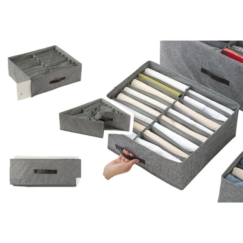 Organizador Multiuso 16 Divisórias Cinza 40x30x10cm Plástico Resistente para Escritório e Casa - Imagem 10