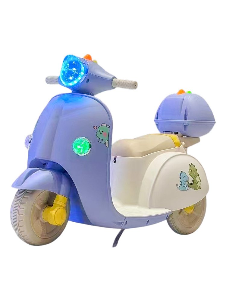 Moto Elétrica Infantil Baby Dino - Azul Claro - Imagem 3