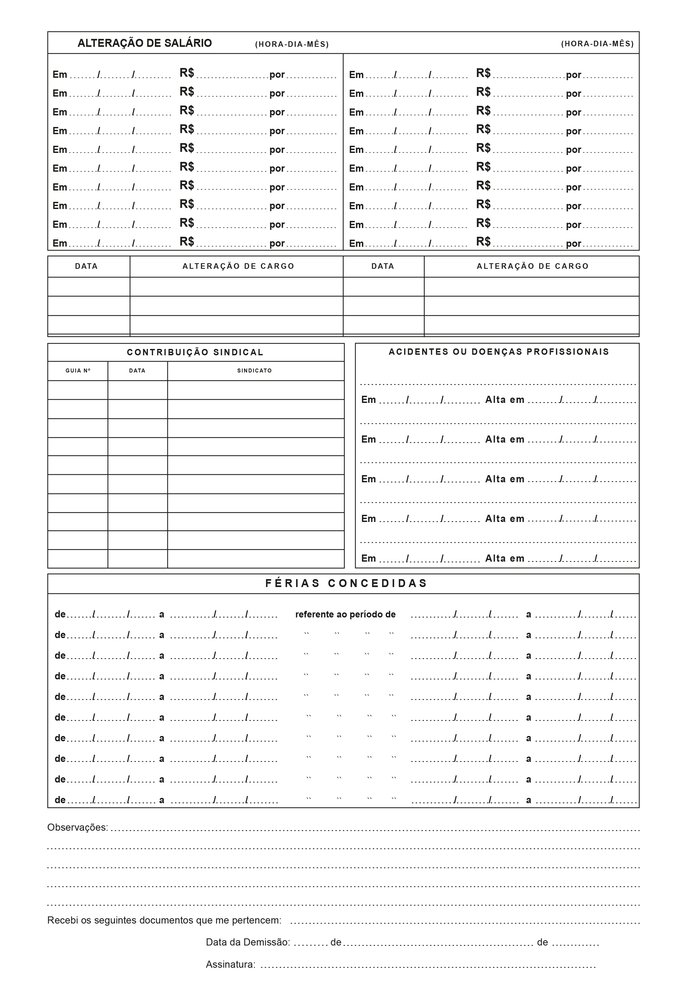 Livro Registro de Empregado 100 Folhas - Preta - Imagem 2