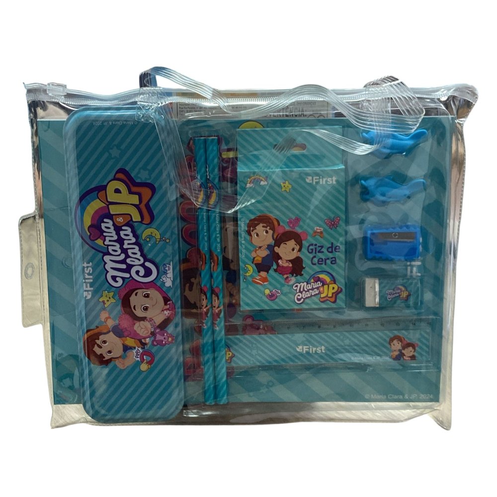 Kit Escolar Maria Clara e JP Completo com Estojo, Mochila, Lápis, Caderno e Acessórios Escolares - Imagem 7