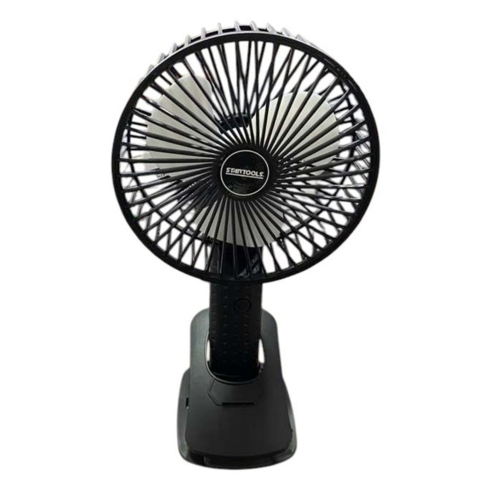 Mini Ventilador de Mesa Recarregável USB Preto Compacto 3 Velocidades Silencioso Portátil - Imagem 5