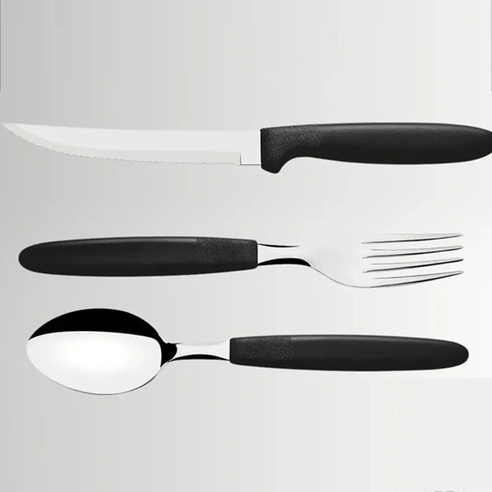 Conjunto talheres 12 peças de inox /Preta - Imagem 2