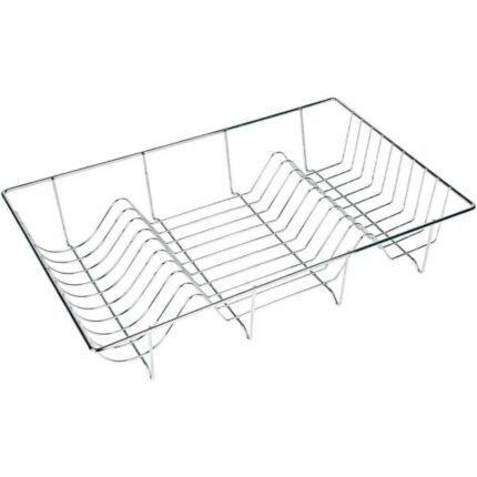 Escorredor de Louça Aramado Ferro Grande 2 Andares Porta Pratos Talheres Preto