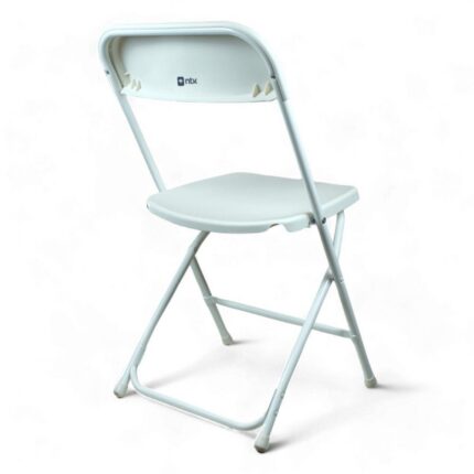 Cadeira Dobrável Robust Branca Suporta 100kg Estrutura Metálica Compacta e Resistente