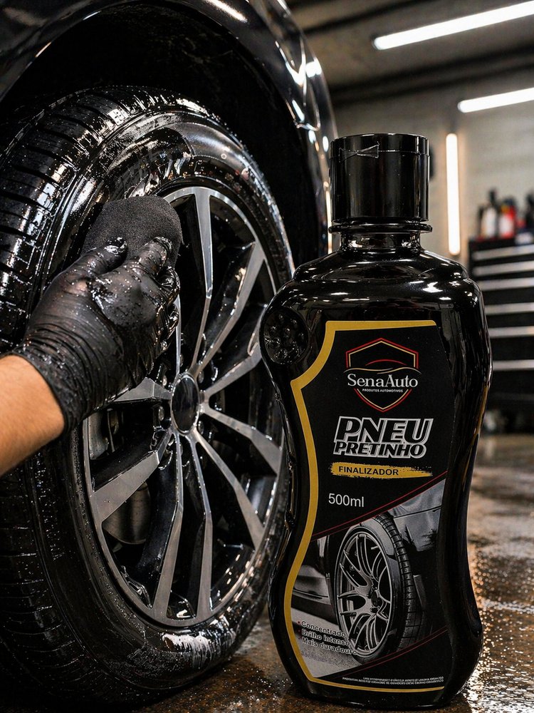 Finalizador automotivo para pneus 500ml - Preta - Imagem 4